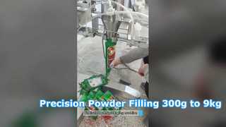 Máy chiết rót bột bán tự động JY-F1 cho túi 300g-9kg có điều khiển màn hình cảm ứng