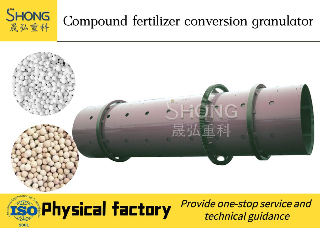 100,000 Tons / năm Rotary Drum Granulator NPK dây chuyền sản xuất hình bóng phân bón granulator