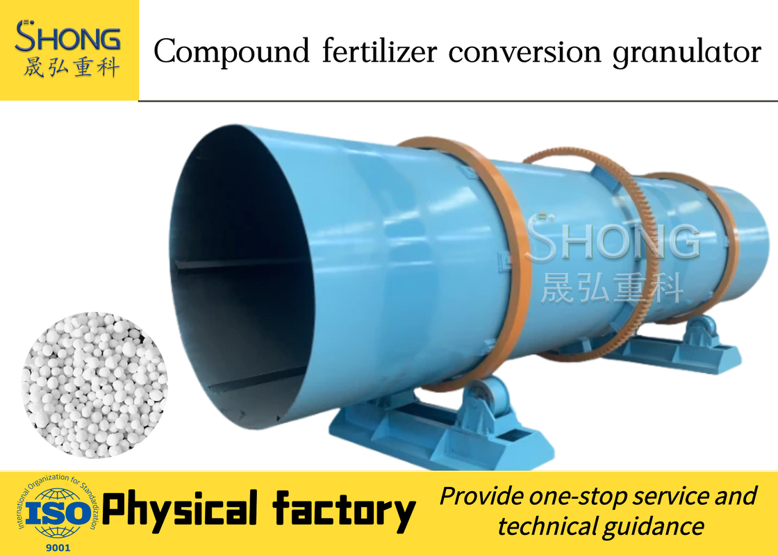 100,000 Tons / năm Rotary Drum Granulator NPK dây chuyền sản xuất hình bóng phân bón granulator