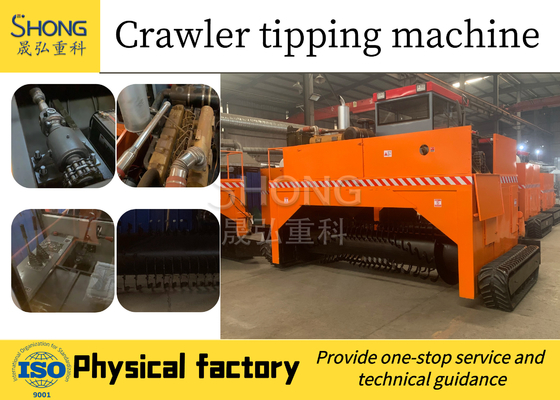 Phân hữu cơ động vật Turner Máy lên men Phân chuồng Windrow Crawler ISO