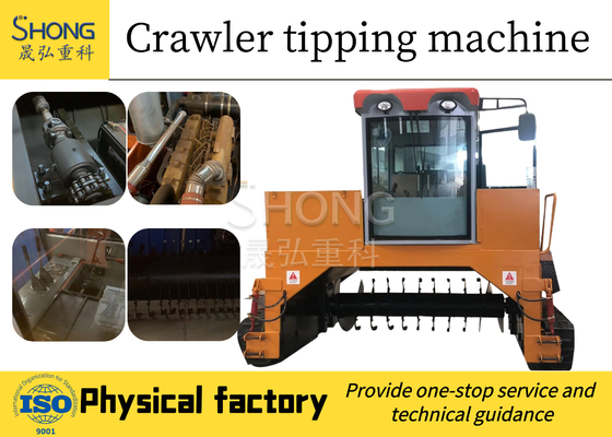 Phân hữu cơ Compost Turner Máy tự động Crawler Type SGS