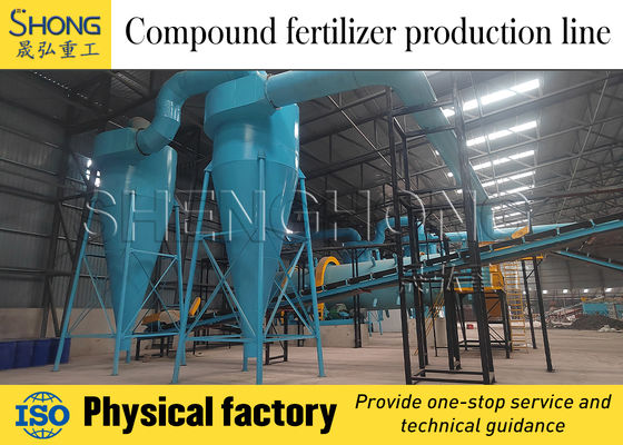 Nhà máy tạo hạt trống phân bón tự động với tốc độ quay 11 vòng/phút và bảo hành 1 năm để sản xuất phân bón hỗn hợp