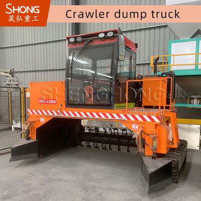 4710 * 1700 * 2500mm Crawler Fermentation Compost Turner với dung lượng 1-20T và chiều rộng làm việc 3000mm