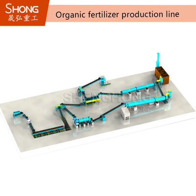 Dòng sản xuất phân bón hữu cơ và hợp chất 4-5t / h với quy trình đúc một bước để tái chế chất thải hữu cơ