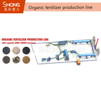 Đường dây sản xuất phân bón hữu cơ 4-5 tấn mỗi giờ với hạt hình quả bóng và công nghệ đúc một bước