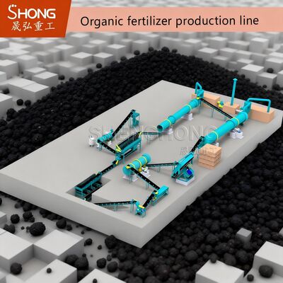 Đường dây sản xuất phân bón hữu cơ axit humic với trống răng xoắn hạt cho 1-20 nghìn tấn mỗi năm dưới 10% độ ẩm