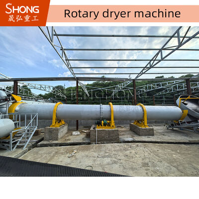 Máy sấy trống quay với nhiệt độ 50-600 °C và công suất sản xuất 1-50t/h bao gồm máy quạt