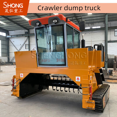 Máy đảo phân hữu cơ bánh xích thủy lực với Hệ thống vận hành hoàn toàn bằng thủy lực và Chức năng nghiền tích hợp để đảo phân hữu cơ