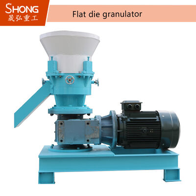 Máy Granulator phân bón chết phẳng với công suất 22kw-75kw, công suất 3-7 tấn mỗi giờ và vật liệu thép carbon hoặc thép không gỉ