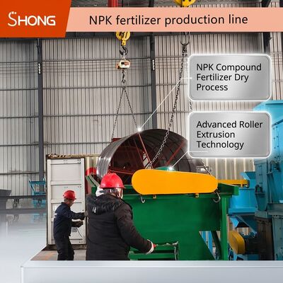 Dây chuyền tạo hạt ép đùn con lăn kép cho phân bón NPK - Quy trình khô, không cần sấy, công suất 12-15 tấn/giờ