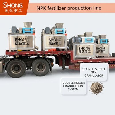 Máy phân bón NPK thép không gỉ với công suất 12-15t / h và thiết kế cuộn gấp đôi để phân bón hợp chất