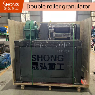 15KW Carbon Steel Synchronized Double Roller Granulator cho sản xuất phân bón