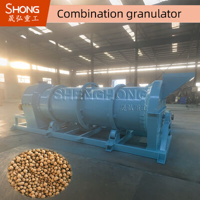 Máy phân bón hữu cơ loại mới với hạt hình quả cầu Không cần chất kết nối với hàm lượng độ ẩm 20% -40%