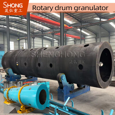 Carbon Steel Rotary Drum Granulator với 18,5kw Power và 10-15T / H Capacity cho phân bón hữu cơ