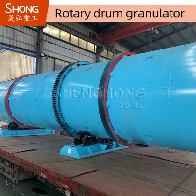 Thép Carbon Rotary Drum Fertilizer Granulator cho hạt hình quả bóng có công suất sản xuất cao