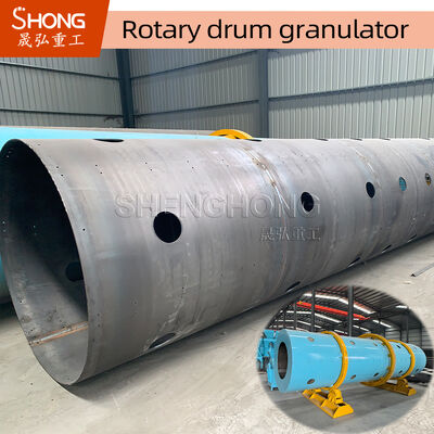 Granulator trống quay thép cacbon cho phân bón hỗn hợp với công suất 8T / H và sức mạnh 7,5KW
