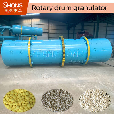 Máy tạo hạt trống quay bằng thép carbon/thép không gỉ với công suất 5-8 tấn/giờ và tốc độ 11,5 vòng/phút để tạo hạt phân NPK