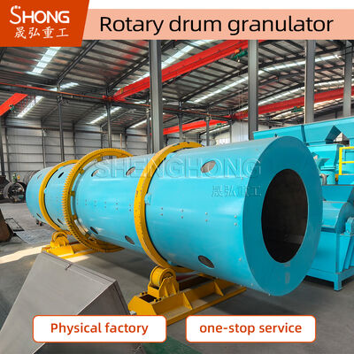 15T/H Capacity Ball Shape NPK Fertilizer Drum Granulator với lớp lót chống ăn mòn