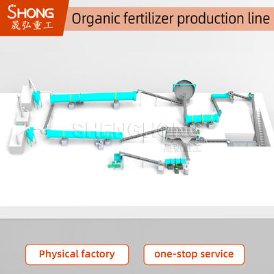 Dòng sản xuất phân bón hữu cơ hạt ướt với các bộ phận phụ tùng granulator kết hợp và răng trộn