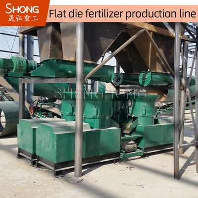 10Dòng sản xuất phân bón hữu cơ xăng trục phẳng TPY với đường kính hạt 3-10mm