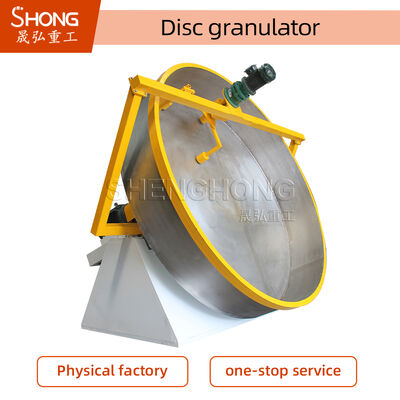 Granulator đĩa hiệu quả cao với tỷ lệ phân hạt 93%, ba lỗ xả và truyền dây chuyền linh hoạt cho sản xuất phân bón hữu cơ