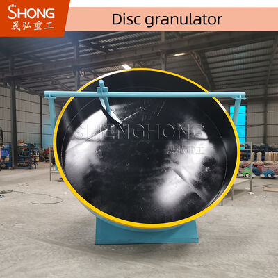 10ton / H Capacity Disc Granulator với tỷ lệ hạt 93% và không có thiết kế chốt neo cho sản xuất phân bón hữu cơ