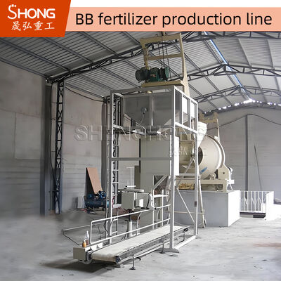 Dòng sản xuất phân bón BB bằng thép cacbon với công suất 10-12 T / H và điều khiển PLC để pha trộn hàng loạt hiệu quả