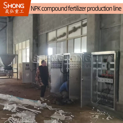 Hàm lượng chất hữu cơ ≥30% Dây chuyền sản xuất phân bón NPK với công suất 1-2 tấn mỗi giờ và tạo hạt con lăn đôi