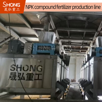 Đường dây sản xuất phân bón NPK với công nghệ phân hạt không có chất kết dính, công suất 5-25 tấn/giờ và tiêu thụ điện 18-22kWh/tấn