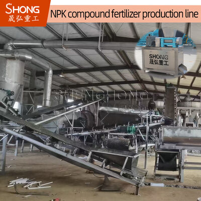 Đường dây sản xuất phân bón NPK ép gấp đôi 5000kg/h cho hạt bột khô