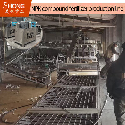 Dòng sản xuất phân bón kali sulfat với dung lượng 5-6T / H Vật liệu thép cacbon cho hạt hình bầu dục