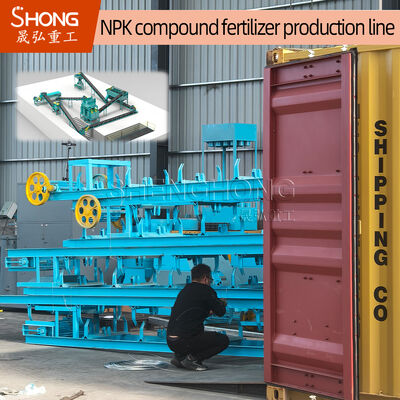 18.5kw Lượng 1.5-2.5t / h Capacity Carbon Steel Material NPK Dầu phân bón dây chuyền sản xuất với máy ép cuộn kép