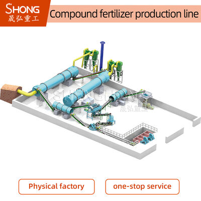 Đường dây sản xuất phân bón hợp chất tùy chỉnh với hàm lượng chất dinh dưỡng cao ≥ 90% và kích thước hạt nhiều 2-6mm