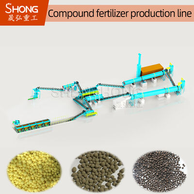 Granulator trống quay thép carbon cho sản xuất phân bón NPK tổng hợp quy mô lớn với hạt hình quả bóng