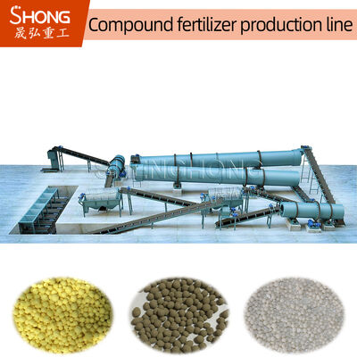 5 TPH Capacity Rotary Drum Granulator cho phân bón NPK với cấu trúc thép cacbon và bảo hành 12 tháng