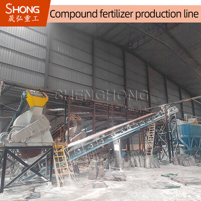 Dây chuyền sản xuất phân bón hợp chất hình quả bóng hoàn toàn tự động với công suất 15T / H