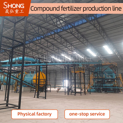 Dòng sản xuất phân bón hợp chất NPK có công suất cao 12-15 tấn mỗi giờ cho hạt hình quả có lớp lót chống ăn mòn