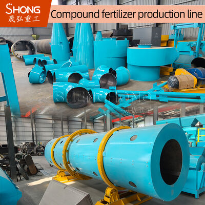 Máy tạo hạt trống quay bằng thép carbon cho dây chuyền sản xuất phân bón hỗn hợp NPK với công suất 18-20t/h và điện áp tùy chỉnh