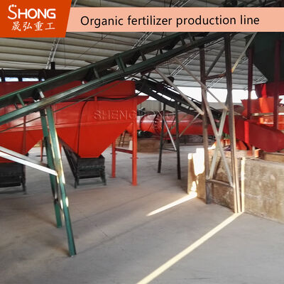 Dòng sản xuất phân bón hữu cơ với khử trùng và khử mùi cho 3-5 T / H Output và tỷ lệ phân hạt 95%