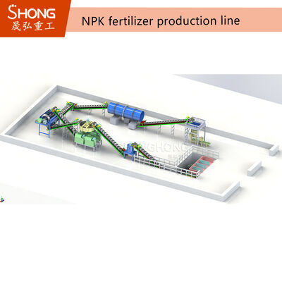 Compact Structure NPK Fertilizer Granulation Plant with Space Saving Design and 1-10 T/H Capacity