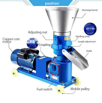 Carbon Steel Organic Fertilizer Granulator with Spherical Particles 0.3-3mm, Flat Die Granulator (Máy phân bón hữu cơ bằng thép cacbon với các hạt hình cầu 0,3-3mm)